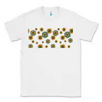 White sunflowers and turquoise 16oz libbey glass Classic Tee - HRA Design Shop