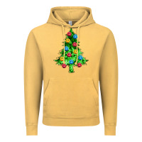 Vintage Mustard sequin's christmas tree Vintage Hoodie - Zillion Design Studio