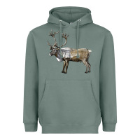 Sage reindeer buck deer Heavyweight Hoodie - LillyAllenDesigns