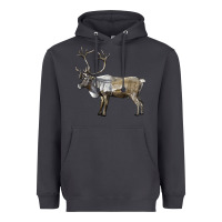 Reindeer Buck Deer Heavyweight Hoodie | Teevron