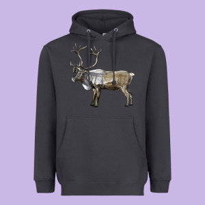 Reindeer Buck Deer Heavyweight Hoodie Designed By Lillyallendesigns