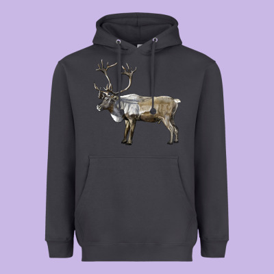 Reindeer Buck Deer Heavyweight Hoodie Designed By Lillyallendesigns