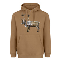 Toasted Coconut reindeer buck deer Heavyweight Hoodie - LillyAllenDesigns