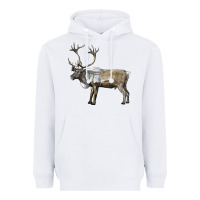 White reindeer buck deer Heavyweight Hoodie - LillyAllenDesigns