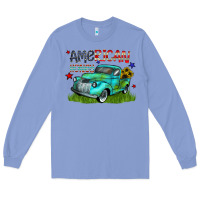 Colony Blue american honey Long Sleeve Tee - CowhideDigitalArt