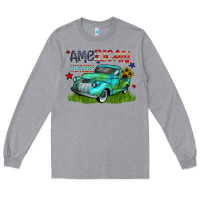 Heather Grey american honey Long Sleeve Tee - CowhideDigitalArt