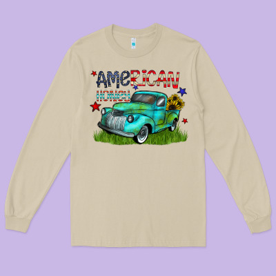 American Honey Long Sleeve Tee Designed By Cowhidedigitalart