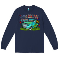 Navy american honey Long Sleeve Tee - CowhideDigitalArt
