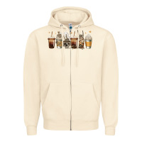 Sandshell skeleton coffee cups Zipper Hoodie - Jasminsmagicworld