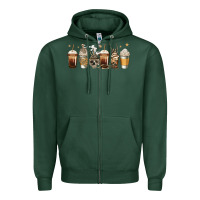 Sports Green skeleton coffee cups Zipper Hoodie - Jasminsmagicworld