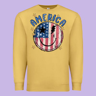 America Premium Sweatshirt Designed By Maliassmallbusiness