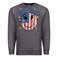Charcoal Heather America Premium Sweatshirt - MaliasSmallBusiness