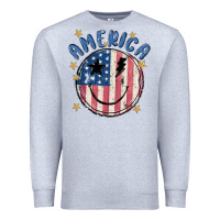 Heather Grey America Premium Sweatshirt - MaliasSmallBusiness