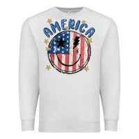 Oatmeal Heather America Premium Sweatshirt - MaliasSmallBusiness