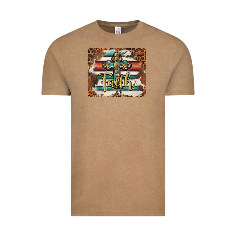 Faith Cross Mousepad Vintage Tee by BarkalooDesign | Teevron