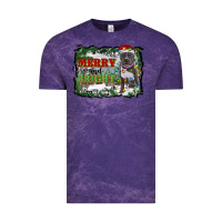 Cloud Purple merry and bright pitbull with farm Vintage Tee - RanaPortraitStore