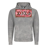 Cloud Rock Xoxo cowhide and leopard Vintage Hoodie - RanaPortraitStore