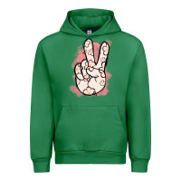 Emerald Floral Peace Sign Urban Hoodie - Jasminsmagicworld
