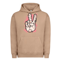 Pigment Burro Floral Peace Sign Urban Hoodie - Jasminsmagicworld