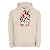 Pigment French Oak Floral Peace Sign Urban Hoodie - Jasminsmagicworld