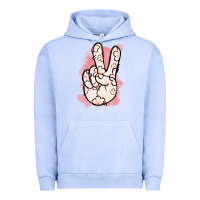 Pigment Grape Ice Floral Peace Sign Urban Hoodie - Jasminsmagicworld