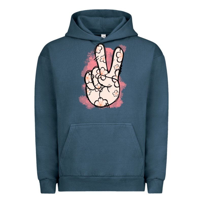 Floral Peace Sign Urban Hoodie by Jasminsmagicworld | Teevron