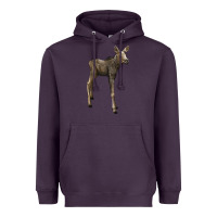 Plum moose fawn deer Heavyweight Hoodie - LillyAllenDesigns