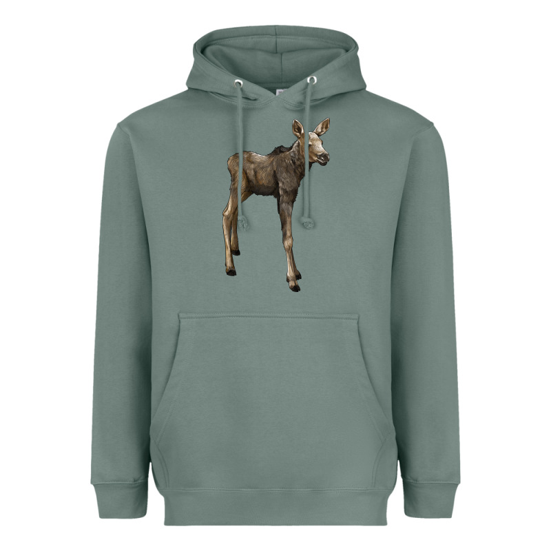 Moose Fawn Deer Heavyweight Hoodie by LillyAllenDesigns | Teevron