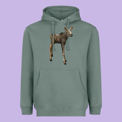 Moose Fawn Deer Heavyweight Hoodie Designed By Lillyallendesigns