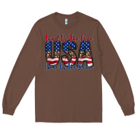 Chestnut land of the free usa Long Sleeve Tee - RacoonDesign