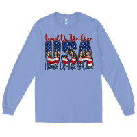 Colony Blue land of the free usa Long Sleeve Tee - RacoonDesign