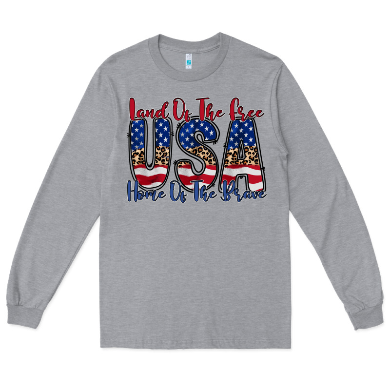 Land Of The Free Usa Long Sleeve Tee by RacoonDesign | Teevron