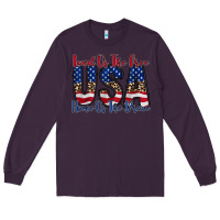 Plum land of the free usa Long Sleeve Tee - RacoonDesign