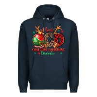 Navy i have ocd obsessive christmas disorder Premium Hoodie - MaliasSmallBusiness