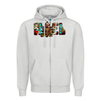 Dove Grey noel Zipper Hoodie - JahusDesignShop