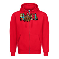 Red noel Zipper Hoodie - JahusDesignShop