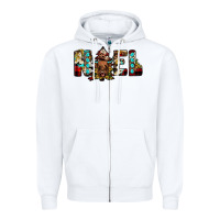 White noel Zipper Hoodie - JahusDesignShop