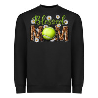 Black blessed mom with tennis and daisy Heavyweight Sweatshirt - texasbilliewilder