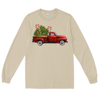 Mushroom christmas trees truck Long Sleeve Tee - FaDigitalArtStudio