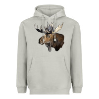 Moon Dust moose buck deer head Heavyweight Hoodie - LillyAllenDesigns