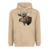 Mushroom moose buck deer head Heavyweight Hoodie - LillyAllenDesigns
