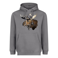 Storm moose buck deer head Heavyweight Hoodie - LillyAllenDesigns