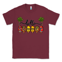 Burgundy 1hello summer Classic Tee - CowhideDigitalArt