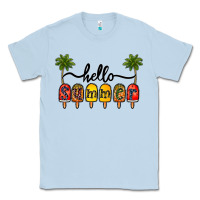 Dusty Blue 1hello summer Classic Tee - CowhideDigitalArt