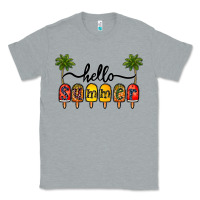 Heather Grey 1hello summer Classic Tee - CowhideDigitalArt