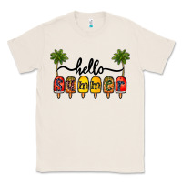 Natural 1hello summer Classic Tee - CowhideDigitalArt