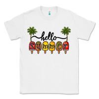 White 1hello summer Classic Tee - CowhideDigitalArt