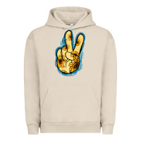 Pigment French Oak Yellow Glitter Sunflower Peace Sign Urban Hoodie - Jasminsmagicworld