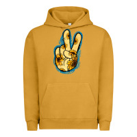 Pigment Peanut Butter Yellow Glitter Sunflower Peace Sign Urban Hoodie - Jasminsmagicworld
