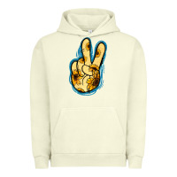 Pigment Pistachio Yellow Glitter Sunflower Peace Sign Urban Hoodie - Jasminsmagicworld